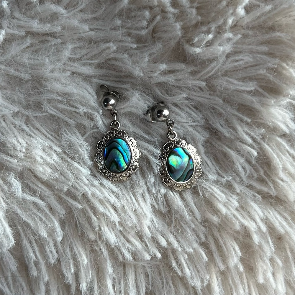 Abalone Earrings - Picture 2 of 4